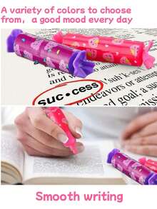 3 pezzi Mini evidenziatori pastello caramella, 6 colori carini con punta a scalpello per feste a tema caramelle, compleanni, disegno, realizzazione di cartellone, diari, biglietti di auguri, forniture scolastiche e per ufficio, ritorno a scuola