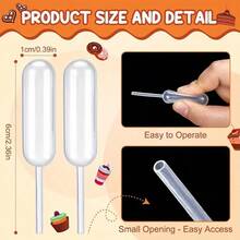 50pcs Dropper Straw, Cake Dropper, Dessert Dropper Plastic Squeeze Transfer Dropper Dropper