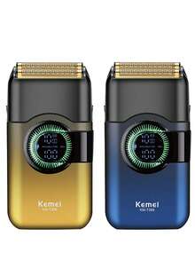 KEMEI KM-T389 男士电动剃须刀，双浮动刀片，男士理发器，胡须护理，男士剃须刀，面部修剪器，适合旅行，送给男友的礼物，万圣节礼物 - 彩色 - 查看 6