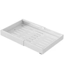 Expandable Pull Out Cabinet Organizer, No Drill Carbon Steel Slide Out Drawer For Kitchen Pantry (12.2-20.4" Adjustable), Heavy Duty Organizer Tray - 白色 - 查看 2
