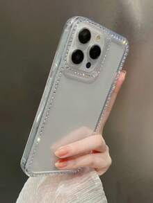 Luxury Rhinestone Transparent Phone Case Compatible With Apple 15/16 Pro/16/16 Pro Max/16 Plus/14/15 Pro/15 Pro Max/15 Plus, 17 Pro Max Phone Protective Cover - Clear - View 1