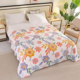 1pc Reversible Thick Snowflake Fleece Blanket, Soft & Skin-Friendly, Suitable For Sofa, Nap, Air Conditioning, Car, Bedroom, Dorm, Whole Family Use