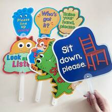 8pcs Classroom Management Sign Set, Classroom Activity Supplies, Plastic Material, Suitable For Preschool, Home Education, School, Playroom, Teacher Classroom Rules Education For Preschool Children - Multicolor - View 12