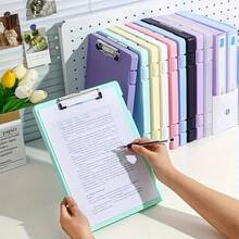 Upgraded Thickened PP File Folder With Writing Board – Exam Paper & Document Organizer Box For Office/Study, Moisture-Proof & Crease-Resistant, Large Capacity Storage (Black) - Black - View 4