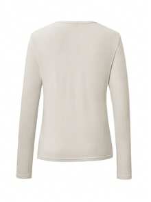 Áo khoác cardigan nữ Vera Lane mùa xuân/hè phong cách Y2K dễ thương, màu trơn, nhẹ, đa năng, chống nắng, thích hợp cho kỳ nghỉ, đi biển, hòa nhạc và các dịp khác. - Kem - Xem 4