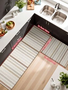 DAJIANG 1片加厚绒面防滑底舒适地垫，适用于玄关、走廊、厨房，可机洗，易于清洁，家居装饰，圣诞装饰，厨房地毯 - 彩色 - 查看 13