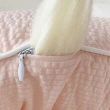 1pc Crinkle Chiffon Comforter, Simple & Cozy Style In Multiple Colors, Polyester Fiber Filled Autumn/Winter Duvet, Standard Bedding Size, Soft, Warm, Breathable, Easy Care, Suitable For Autumn/Winter Use Or As A Home Essential Gift For Christmas, Halloween, New Year