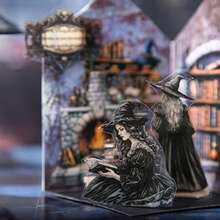 20pcs/Book, Vintage Dark-Themed Sticker Book, Halloween Theme, Suitable For Decorating Phone Cases, Clipboards, Postcards, Journals, Halloween-Themed Sticker Book, Creative DIY Materials