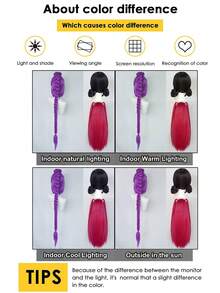 Parrucche da cosplay per donne Megastars, parrucche sintetiche resistenti al calore senza colla per feste di Ognissanti, capelli rossi lisci extra lunghi con 2 code di cavallo e capelli finti viola ultra lunghi con treccia rimovibile con molletta, capelli neri lisci corti con doppio chignon, alta densità, aspetto naturale, adatte per principianti, ideali come regali per vacanze, concerti musicali, compleanni, Natale
