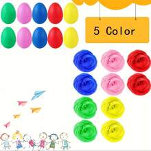 20/40pcs Christmas Egg Shakers Musical Instruments Maracas Eggs, Dance Scarves For Music Learning For Party Favors - Multicolor - View 3