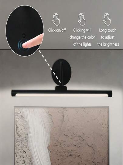 1pc Moderne LED Wand Lamp Remote Dimmable Art Verlichting Temperatures, Timer, USB Cable Included, Metal Finish, Semi Flush Mount Gallery Display, Lights Bedroom, Lighting Ceilin(1800mAh) view 6