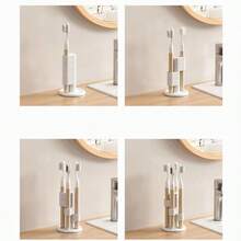 1/2pcs Rotating Toothbrush Holder, Bathroom Countertop Organizer With Compartments, Non-Slip Electric Toothbrush Storage Rack - Multicolor - View 9