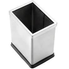 10 Liter Open Top Trash Can Stainl Steel Office Wastebasket Small Kitchen Garbage Container Bin With Liner Waste Trashcans For Bathrooms Restaurant Restroom Powder Rooms Home