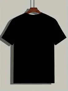 Camiseta de hombre con estampado de calavera y calabaza con temática de Halloween - Negro - Ver 2