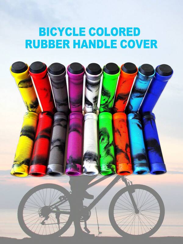2 pezzi Impugnature in gel morbido per manubrio bicicletta, manicotti per manubrio bicolore antiscivolo - Design ergonomico, adatti per mountain bike, BMX, tricicli - Presa e comfort migliorati, accessorio bici durevole, attrezzatura MTB, facile da tenere
