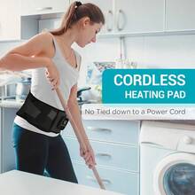 RAF Wireless Heated Back Massager, 3 Heating & Vibration Modes, Adjustable Size & Lumbar Support, 2000mAh Rechargeable Battery, Ideal Gift For Family, Wearable Heated Waist Massager Can Be Used Under Clothes - Multicolor - View 4