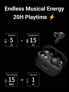 JBL Wave 200TWS True Wireless In Ear Earphones With 20 Hours Of Combined Playback Deep Bass Sound Comfort Fit IPX2 Rating Pocket Friendly JBL Vibe 200TWS