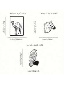 1 Piece Of Middle Eastern Animal Enamel Pin, Decorative Brooch, Alloy Lapel Bag Badge, Jewelry Gift, Decoration. Backpack Accessories. Lapel Pin, Badge On Backpack, Women's Brooch, Clothing Gift, Jewelry, Fashion Accessories Halloween Costume Accessories Bag Charms Office Accessories Christmas - Multicolor - View 3