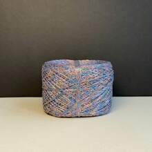 1 rollo de 50 g de madeja de hilo de crochet único, dorado y plateado, con purpurina, tejido a mano para proyectos de tejido y crochet. Perfecto para crear suéteres, gorros, bolsos y muñecas.