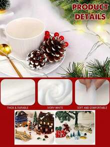 1pc New Year Christmas Snow Blanket, Artificial Snow Roll - For Winter Decoration, Christmas Tree Decoration Accessories, Rustic Crafts, Snowballs, And Photo Backdrop Props - Christmas Ornaments.