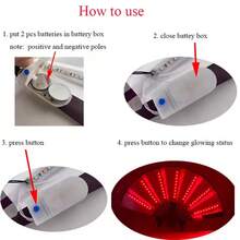 Kipas LED Bercahaya, Bahan Serat Poliester dengan 6 Efek Warna untuk Dipilih, Desain Lipat, Aksesori Suasana, Aksesori Pesta Malam, Aksesori Pertunjukan Pesta, Kipas Berkedip, Cocok untuk Bar Online, Pesta, Pernikahan dan Penciptaan Suasana - Kipas bercahaya - View 8