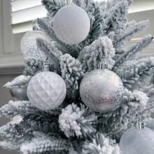 25pcs/Box New 6cm/2.36in Christmas Balls, Thickened Anti-Drop Christmas Tree Hanging Balls, Holiday Party Decorations Home Decor Christmas Decorations Room Decor