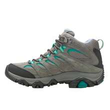 Merrell Women's Moab 3 Mid-Height Athletic/Hiking Shoes With Vibram, Grey/Blue - 花崗岩/海洋 - 查看 4