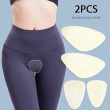 1/2/3 Pcs Ladies Crotch Protector, Crotch Embarrassment Line Elimination Sponge Pad, Yoga Pants Inner Crotch Invisible Pad, Made Of Breathable Sponge Material, Can Be Washed And Reused, Suitable For Swimming, Yoga Pants, And Sportswear.