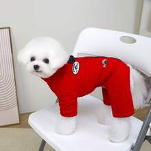 25pcs Bubble Plaid Dog Coat, Pet Cotton Four-Leg Jumpsuit, New Cat Clothes, Animal Costume, Thickened Floral Dog Cotton Jacket, Small Dog Apparel, Autumn/Winter New Thickened Windproof Cotton Padded Jacket, Casual British Style Cotton Padded Coat - Khaki - View 13