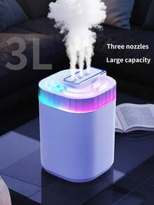 YTWO 大雾量加湿器，家用三喷头水雾香薰加湿器，卧室空气加湿器，所有棉芯必须取出并浸泡在水中至少3-5分钟。 - 白色 - 查看 2