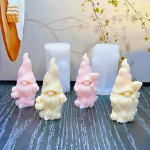 Mucegai de silicon pentru lumânări de Crăciun, dovleac, craniu, gnom, mucegai de mătură DIY, gnom