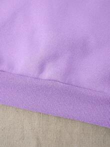 Plus Size Heart And Love Print Hoodie, Casual Long Sleeve Pullover With Pockets, Suitable For Autumn And Winter Season, Plus Size Clothing For Women