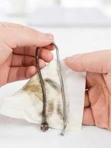 [1pc/10pcs] 6pcs/Pack Silver Jewelry Polishing Cloth + 1pc Dedicated Jewelry Brush [Random Color] - Premium Suede Jewelry Cleaning Cloth, Suitable For Pure Silver Jewelry | Remove Oxidation Layer And Perform Protective Polishing - Essential Jewelry Care Item, Cleaning Supplies, Home Goods, Halloween Gift - Multicolor - View 8