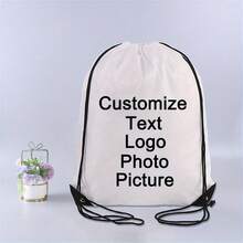 Custom Design Drawstring Backpack, Personalized Bags With Your Logo, Customized Drawstring Backpacks Bulk String Bag, Customizable Reusable Gift Bags With Handles, 40x30cm, Large Capacity Bags, Water Proof, School Bags, Handbags, Cosmetic Bags, Travel Bags, Great For Travelling, Gym And For Everyday Use - Multicolor - View 3