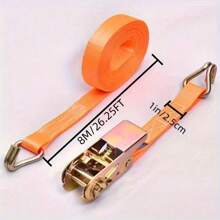 2.5/3.5cm Wide Ratchet Tie Down Strap, Heavy Duty Ratchet Cargo Lashing Strap, Suitable For Cars, Motorcycles, Warehouses, Factories, And Home Use