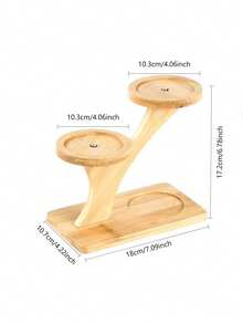 多功能木制桌面花架，小植物架，多肉盆栽，植物架，搁架，迷你木制角展示架，桌架，花架，花园，家居桌面装饰，浴室配件，木制桌面支架户外装饰 - 五層植物展示架 - 查看 6