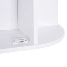 HOMCOM Wall Mounted Bathroom Cabinet With Mirror Single Door Storage Organizer 2-Tier Inner Shelves White - White - View 8