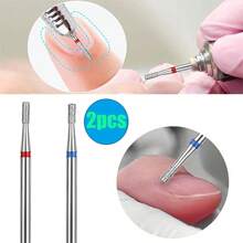 Cuticle Clean Nail Drill Bit 3/32'', Professional Diamond Nail Bit Nail Cleaner For Cuticle Dead Skin Nail Prepare, Two Way Rotate, Manicure Nail Salon Supplies