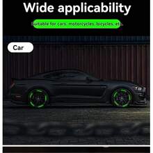 20pcs Car, Motorcycle, Bicycle Personalized Creative Wheel Reflective Stickers, Automotive Colorful Laser Luminous Tire Anti-Collision Stickers