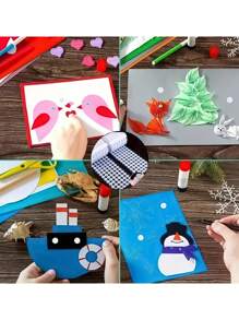 200/400个（100/200对）黑色或白色自粘圆形魔术贴，点状胶粘钩环，透明圆形粘胶底座，双面强力魔术贴，适用于学校教室幼儿园静音书、办公室、家庭等场所。 - 彩色 - 查看 7