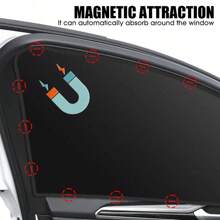 Easypie Selection 4PCS/2PCS Magnetic Car Window Shades - Titanium Silver Side Sunshades For SUV/Sedan, Front & Rear Privacy Curtains