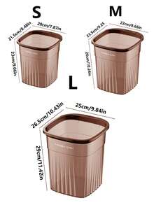 1pc Household Garbage Bin, Large Plastic, Transparent, High Aesthetics Garbage Bin, Bathroom, Kitchen, Living Room Garbage Bin, Thick Paper Basket Garbage Bin