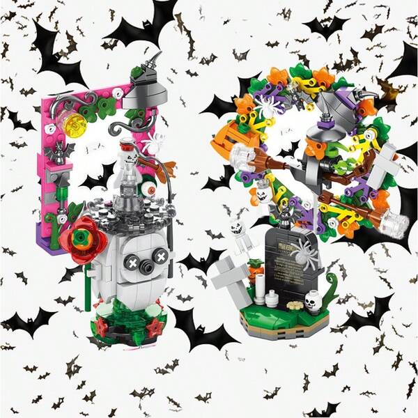 2025 Nouveaux mini blocs de construction d'Halloween - Construisez un plaisir effrayant avec 1 pièce set | Puzzle DIY à petites particules abstraites pour un jeu créatif | Décoration parfaite pour les nuits d'Halloween et les bureaux | Cadeau idéal pour les anniversaires et | Assemblage anti-stress avec l'ambiance de la Chasse aux Bonbons