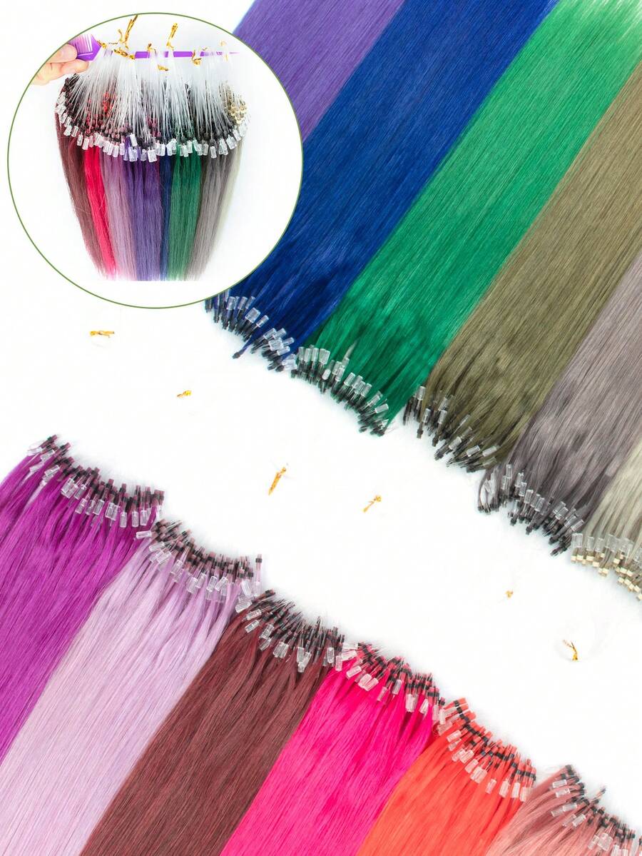 12-22 Inch Remy Human Hair I-Tip Extensions, Easy To Style, Cold Fusion No Shedding, Soft & Natural, Durable, Portable For Travel & Daily Styling