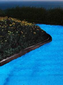 100pcs/Pack Glow-In-The-Dark Blue Stones, Suitable For Aquarium, Fish Tank, Vase Decor, Outdoor Garden And Yard Decoration