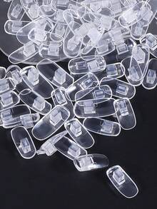 100pcs Brown Transparent Reusable Practice Nail Tips, Suitable For Manicure Training Hand, Adjustable Clip-On False Nails, Replaceable Nail Art Training Tips, Professional DIY Manicure Practice Tool, Suitable For Beginner Nail Artists - Multicolor - View 8