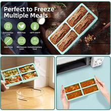 ‌Reusable Silicone Freezer Trays With Lids - 125ml & 250ml Ice Cube Molds For Coffee, Soup Stock, Meal Prep, Herbs & Sauces, Non-Stick Easy Release, Space-Saving Kitchen Storage Organizer‌ - Nước - Xem 5