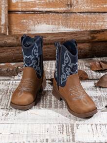 1 Pair Children's Autumn/Winter New Soft Bottom Versatile Fashion Embroidered Non-Slip High-Top Casual Boots For Girls