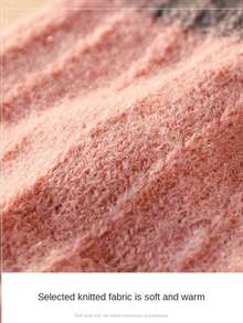 Korean Style Touch Screen Gloves, Cute Thickened Warm Gloves For Women, Suitable For Cycling, Driving In Winter, Unisex Five Finger Design