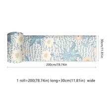 Papel tapiz autoadhesivo y removible con patrón de flores y hierba, rollo de papel tapiz autoadhesivo y resistente al agua que se puede cortar a medida, adecuado para baño, ducha, cocina, sala de estar, oficina y decoración de habitaciones, decoración del hogar, decoración de paredes. Tamaño de 3.94/5.9*78.74 pulgadas adecuado para decoración parcial, tamaño de 7.87/11.81*78.74 pulgadas adecuado para aplicación en áreas grandes.